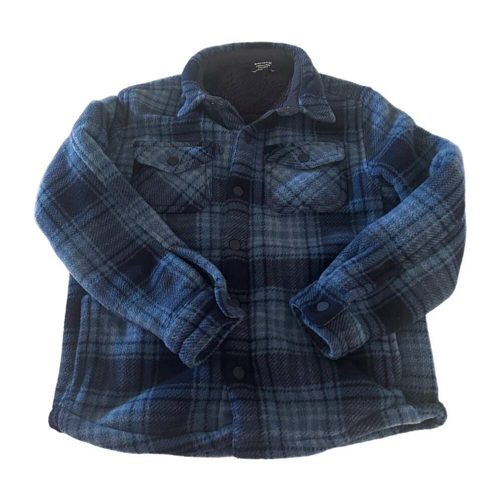 Member's Mark Sherpa Lined Shacket Boys Small 6/7 Blue